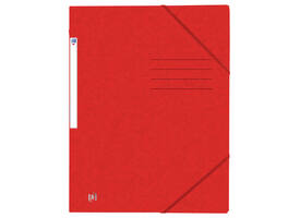 Elastomap Oxford Top File+ A4 3 kleppen 390gr rood