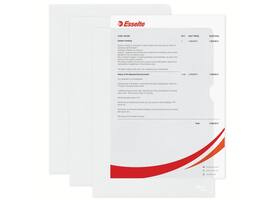 Insteekmap L-model Esselte standaard copy safe PP A4 transparant 100 stuks