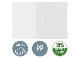 Snelhechter Leitz Standaard A4 gerecycled PP wit