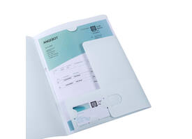 Offertemap Oxford A4 met insteektas 2 kleppen 0.5mm PP wit