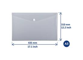 Enveloptas Europel A3 435x310mm dwars PP transparant wit