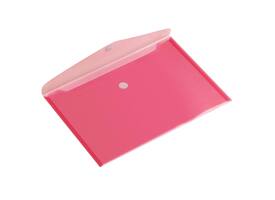 Enveloptas Europel A4 335x240mm dwars PP transparant rood