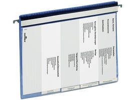 Personeelsmap Durable 5 vakken + hangrail blauw