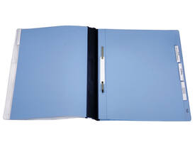 Personeelsmap Durable 5 vakken + hangrail blauw