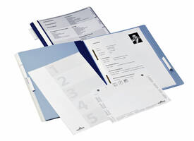 Personeelsmap Durable 5 vakken + hangrail blauw