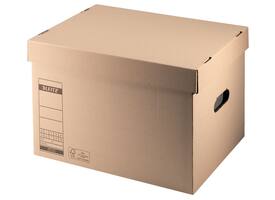 Archief- en transportdoos met deksel Leitz Premium 335x280x440mm natuurbruin