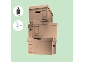 Archief- en transportdoos met deksel Leitz Premium 335x280x440mm natuurbruin