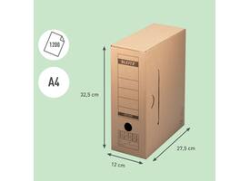 Archiefdoos met deksel Leitz Premium 120x275x325mm natuurbruin