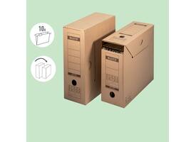 Archiefdoos met deksel Leitz Premium 120x275x325mm natuurbruin
