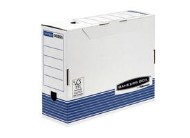 Archiefdoos Bankers Box System A4 100mm wit blauw