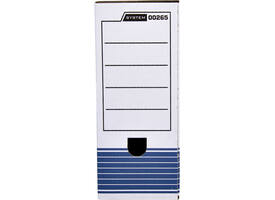 Archiefdoos Bankers Box System A4 100mm wit blauw