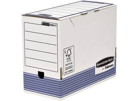 Archiefdoos Bankers Box System A4 150mm wit blauw