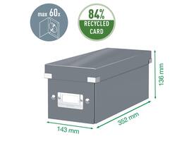 DVD-opbergdoos Leitz Click & Store WOW  gerecycled karton 206x147x352mm zwart