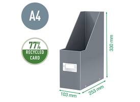 Tijdschriftencassette Leitz WOW click & store gerecycled karton wit