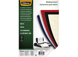 Voorblad Fellowes A4 lederlook wit 100 stuks