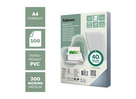 Voorblad Fellowes A4 PVC 300micron recycled 100 stuks