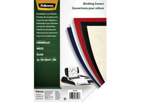 Voorblad Fellowes A4 Chromolux 250gr wit 100 stuks
