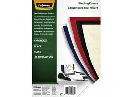 Voorblad Fellowes A4 Chromolux 250gr zwart 100 stuks