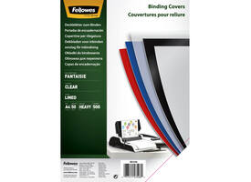 Voorblad Fellowes A4 PP 500micron transparant lijnen 50 stuks