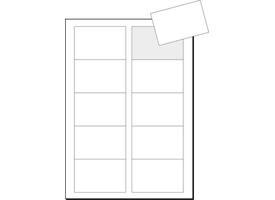 Visitekaart Sigel 85x55mm 225gr gladde zijden wit 100 stuks