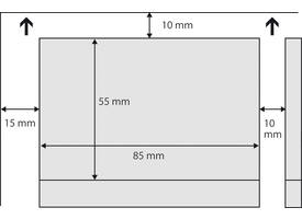 Visitekaart Sigel 85x55mm blanco 225gr ronde hoeken wit 100 stuks