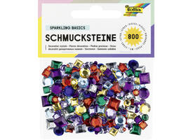 Glitter steentjes Folia 800 stuks diverse kleuren en afmetingen
