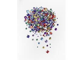 Glitter steentjes Folia 800 stuks diverse kleuren en afmetingen