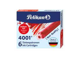 Inktpatroon Pelikan 4001 rood 6 stuks