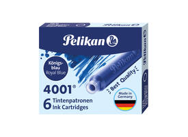 Inktpatroon Pelikan 4001 koningsblauw 6 stuks