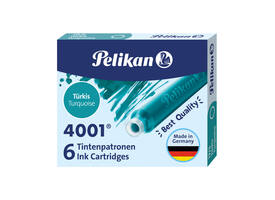 Inktpatroon Pelikan 4001 turquoise 6 stuks