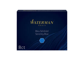 Inktpatroon Waterman nr 23 lang blauw pak à 8 stuks