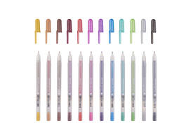 Gelschrijver Sakura Gelly Roll Metallic set à 12 kleuren