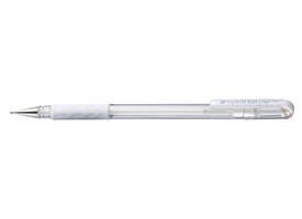 Gelschrijver Pentel K118 Grip medium wit