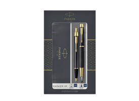 Balpen en vulpen Parker IM black GT medium 2 stuks