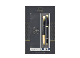 Balpen en vulpen Parker Urban matt black GT medium 2 stuks