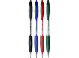 Balpen Bic Atlantis classic grip clic medium zwart