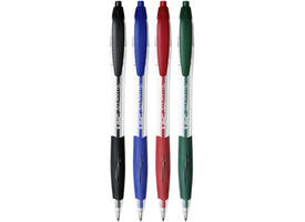 Balpen Bic Atlantis classic grip clic medium blauw
