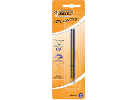 Balpenvulling Bic voor diverse balpennen medium blauw blister à 2st