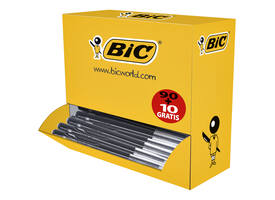Balpen Bic M10 medium zwart doos à 90+10 gratis