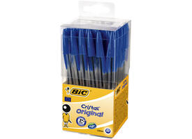 Balpen Bic Cristal medium blauw in tubo verpakking