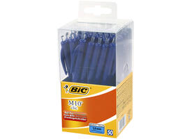 Balpen Bic M10 medium blauw in tubo verpakking