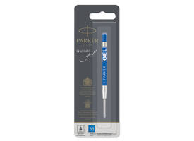 Gelschrijvervulling Parker Quink medium blauw blister à 1 stuk