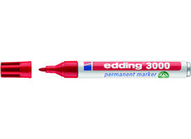 Viltstift edding 3000 rond 1.5-3mm rood