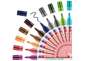 Viltstift edding 3000 rond 1.5-3mm groen