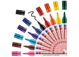 Viltstift edding 3000 rond 1.5-3mm groen