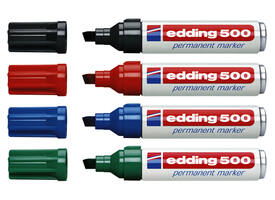Viltstift edding 500 schuin 2-7mm zwart