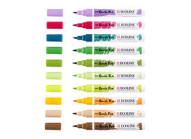 Brushpen Talens Ecoline set à 10 stuks botanisch