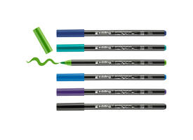Brushpen edding 4200 porselein koele kleuren etui à 6 stuks