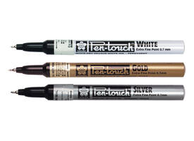 Viltstift Sakura Pen-touch extra fijn goud