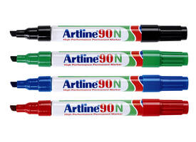 Viltstift Artline 90 schuin 2-5mm zwart